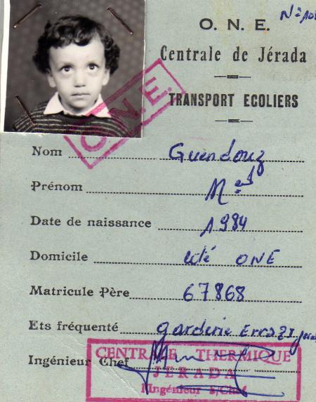 carte de transport �colier .arrazi jerada